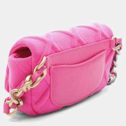Chanel 19 Pink Fabric Shoulder Bag