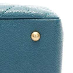 Chanel Carry Around Green Leather Camera Top Handle Bag  