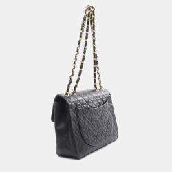Chanel Flap Black Lambskin Shoulder Bag