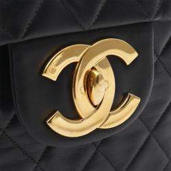 Chanel Flap Black Lambskin Shoulder Bag