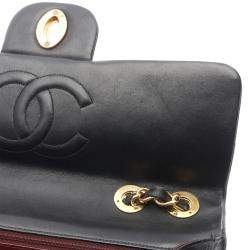 Chanel Flap Black Lambskin Shoulder Bag
