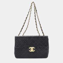Chanel Flap Black Lambskin Shoulder Bag