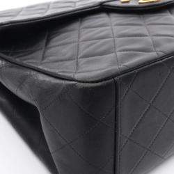 Chanel Flap Black Lambskin Shoulder Bag