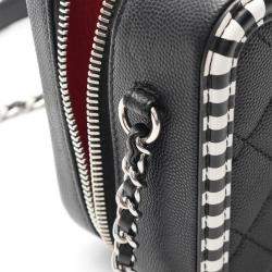 Chanel Filigree Vanity Black Leather Shoulder Bag