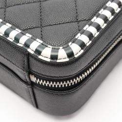 Chanel Filigree Vanity Black Leather Shoulder Bag