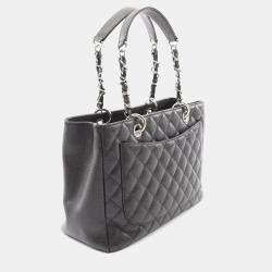 Chanel Grand Shopping Black Leather Tote Bag