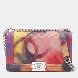 Chanel Boy Multicolor Lambskin Shoulder Bag