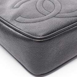 Pre Owned Chanel Triple CC Black Leather Chain Camera Bag