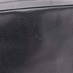 Pre Owned Chanel Triple CC Black Leather Chain Camera Bag