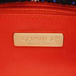 Chanel 19 Black Fabric Chain Shoulder Bag