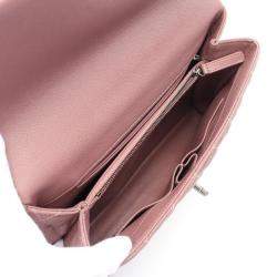 Chanel Coco Handle Pink Matelasse Caviar Leather Top Handle Bag