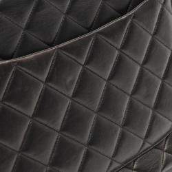 Pre Owned Chanel Jumbo Single Flap Black Lambskin Shoulder Chain Bag