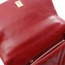 Chanel Coco Handle Red V Stitch Leather Top Handle Bag