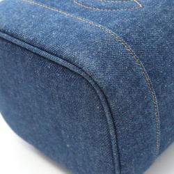 Chanel Coco Mark Navy Denim Vanity Handbag