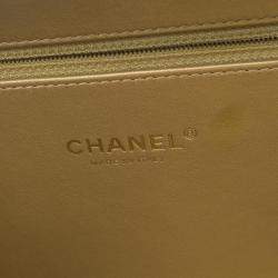 Chanel Vanity Green Quilted Leather Top Handle Bag
