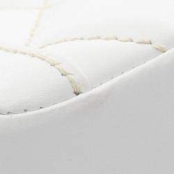 Chanel Wild Stitch CC White Lambskin Leather Flap Handbag