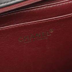 Chanel  Single Flap Jumbo Black Matelasse Lamb Leather Shoulder Bag
