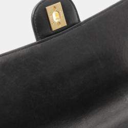 Chanel  Single Flap Jumbo Black Matelasse Lamb Leather Shoulder Bag