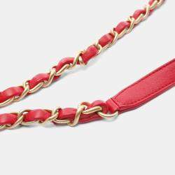 Pre Owned  Chanel Heart Rock Lambskin Red Shoulder Bag 