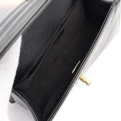 Pre Owned Chanel Boy Small Black/Gold Leather Shoulder Bag