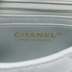 Chanel Casino Chips Mini Grey Lambskin Quilted Square Flap Bag