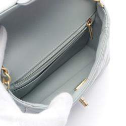 Chanel Casino Chips Mini Grey Lambskin Quilted Square Flap Bag