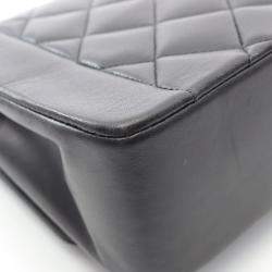 Chanel Diana Flap Black Lambskin Leather Shoulder Bag
