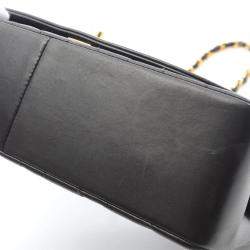 Chanel Diana Flap Black Lambskin Leather Shoulder Bag