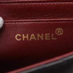 Chanel Diana Flap Black Lambskin Leather Shoulder Bag