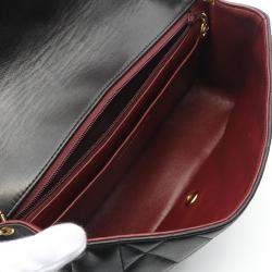 Chanel Diana Flap Black Lambskin Leather Shoulder Bag
