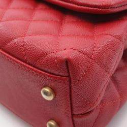 Chanel Coco Handle Red Calfskin Top Handle Bag
