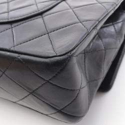 Chanel Classic Double Flap Black Quilted Lambskin Shoulder Bag