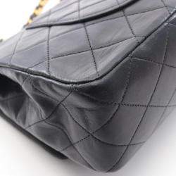 Chanel Classic Double Flap Black Quilted Lambskin Shoulder Bag