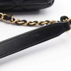 Chanel Color Match Flap Small Black Lambskin Quilted Bag