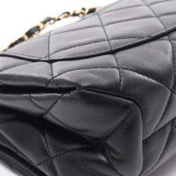 Chanel Color Match Flap Small Black Lambskin Quilted Bag