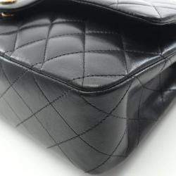 Chanel Classic Double Flap Black Quilted Lambskin Shoulder Bag