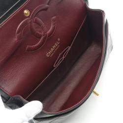 Chanel Classic Double Flap Black Quilted Lambskin Shoulder Bag