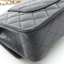 Chanel Classic Double Flap Black Quilted Lambskin Shoulder Bag