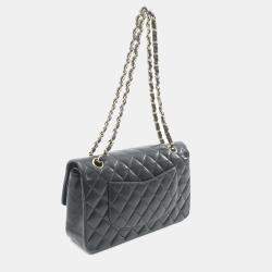 Chanel Classic Double Flap Black Quilted Lambskin Shoulder Bag