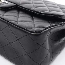 Chanel Classic Double Flap Jumbo Black Quilted Lambskin Shoulder Bag