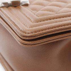 Chanel Boy Small Brown Leather Shoulder Bag