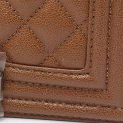 Chanel Boy Small Brown Leather Shoulder Bag