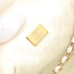 Pre Owned Chanel 22 Mini White Leather Crossbody Bag