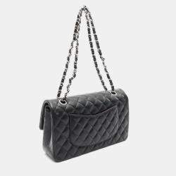 Chanel Classic Double Flap Black Lambskin Shoulder Bag