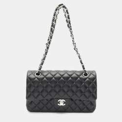 Chanel Classic Double Flap Black Lambskin Shoulder Bag