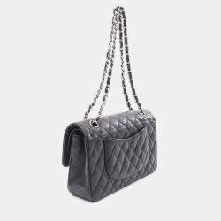Chanel Classic Double Flap Black Leather Shoulder Bag