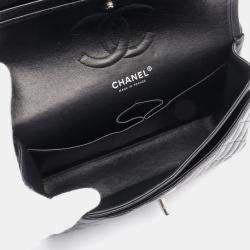 Chanel Classic Double Flap Black Leather Shoulder Bag