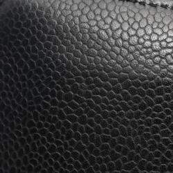Chanel Classic Double Flap Black Leather Shoulder Bag