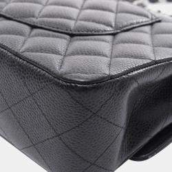 Chanel Classic Double Flap Black Leather Shoulder Bag