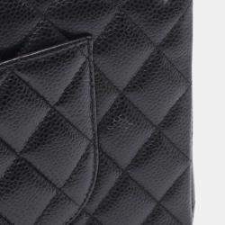 Chanel Classic Double Flap Black Leather Shoulder Bag